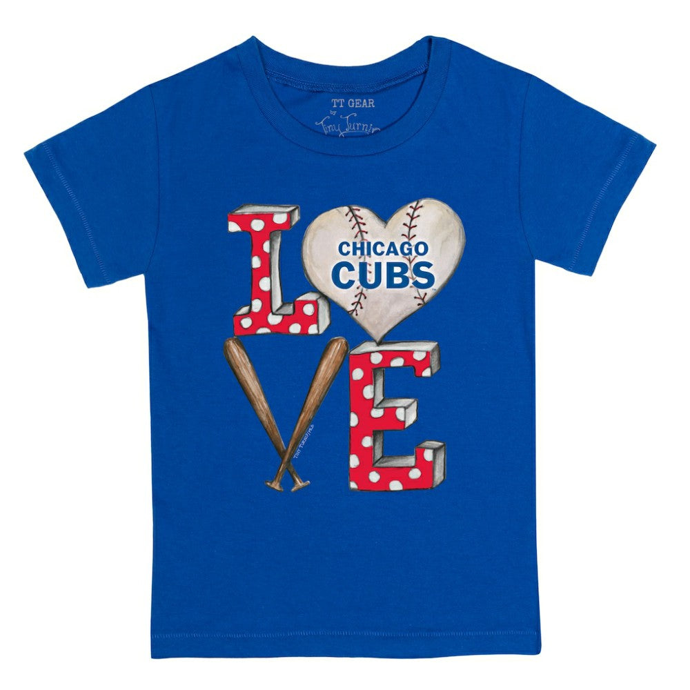 Chicago Cubs Tiny Turnip Youth Baseball Love T-Shirt - MLB