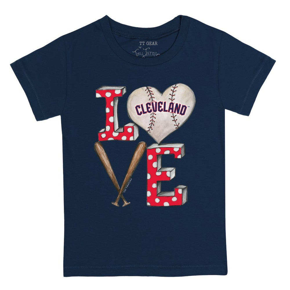 Cleveland Guardians Tiny Turnip Youth Baseball Love T-Shirt - MLB