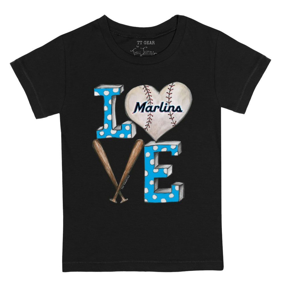 Miami Marlins Tiny Turnip Youth Baseball Love T-Shirt - MLB