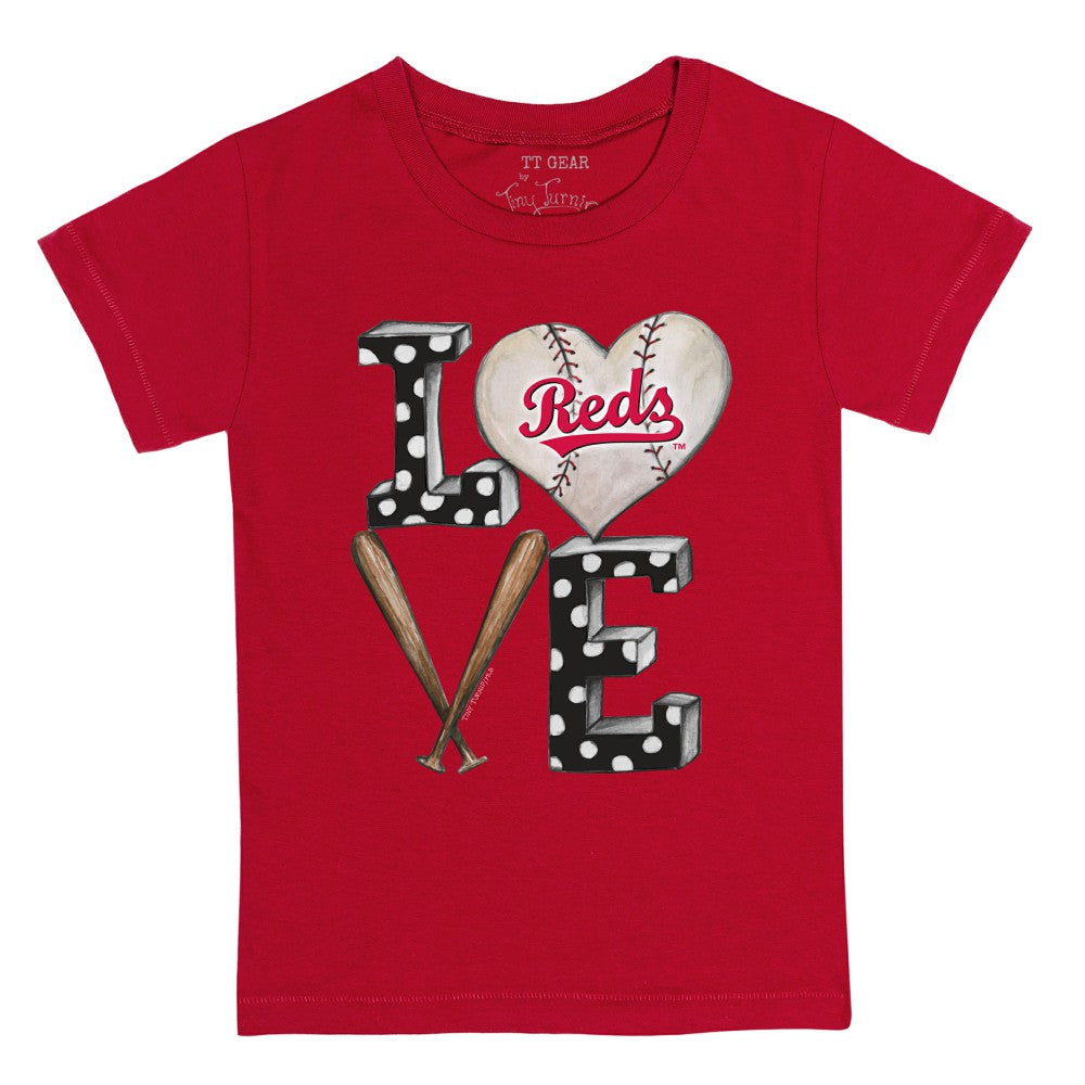 Cincinnati Reds Tiny Turnip Youth Baseball Love T-Shirt - MLB