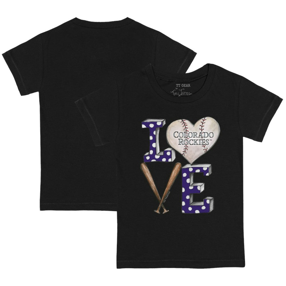 Colorado Rockies Tiny Turnip Youth Baseball Love T-Shirt - MLB