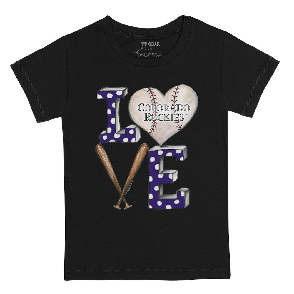 Colorado Rockies Tiny Turnip Youth Baseball Love T-Shirt - MLB