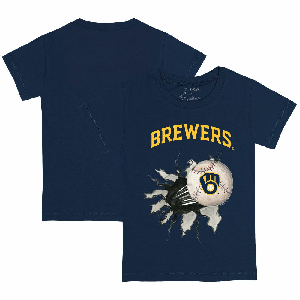 Milwaukee Brewers Tiny Turnip Youth Baseball Tear T-Shirt - MLB