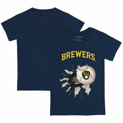 Milwaukee Brewers Tiny Turnip Youth Baseball Tear T-Shirt - MLB