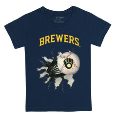 Milwaukee Brewers Tiny Turnip Youth Baseball Tear T-Shirt - MLB