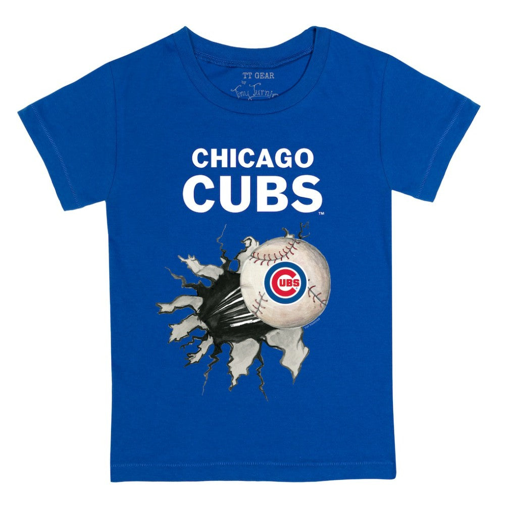 Chicago Cubs Tiny Turnip Youth Baseball Tear T-Shirt - MLB