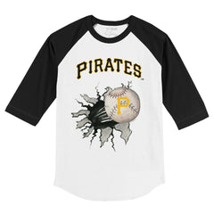 Pittsburgh Pirates Tiny Turnip Youth Baseball Tear 3/4-Sleeve Raglan T-Shirt - MLB