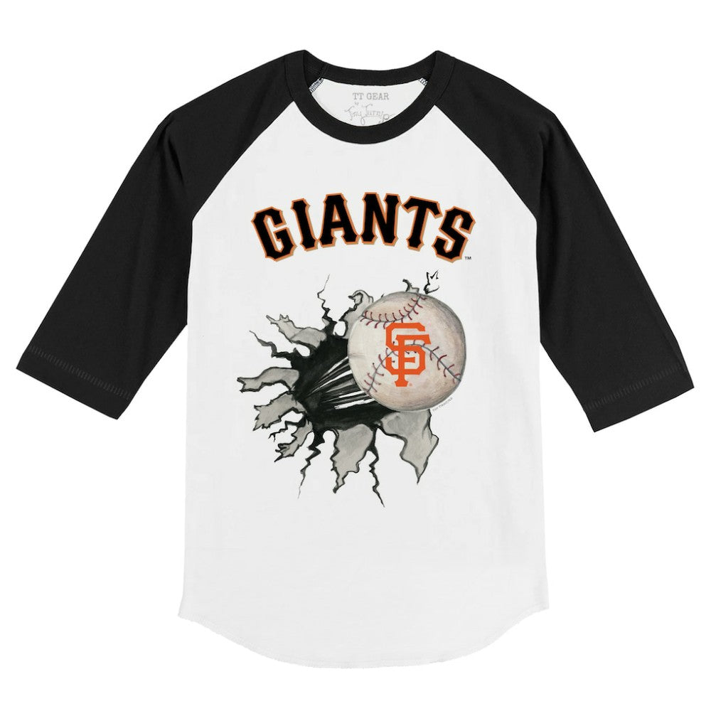 San Francisco Giants Tiny Turnip Youth Baseball Tear 3/4-Sleeve Raglan T-Shirt - MLB
