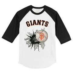 San Francisco Giants Tiny Turnip Youth Baseball Tear 3/4-Sleeve Raglan T-Shirt - MLB