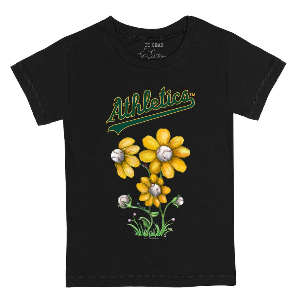 Athletics Tiny Turnip Youth Blooming Baseballs T-Shirt - MLB