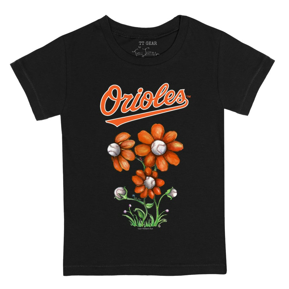 Baltimore Orioles Tiny Turnip Youth Blooming Baseballs T-Shirt - MLB