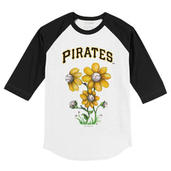 Pittsburgh Pirates Tiny Turnip Youth Blooming Baseballs 3/4-Sleeve Raglan T-Shirt - MLB