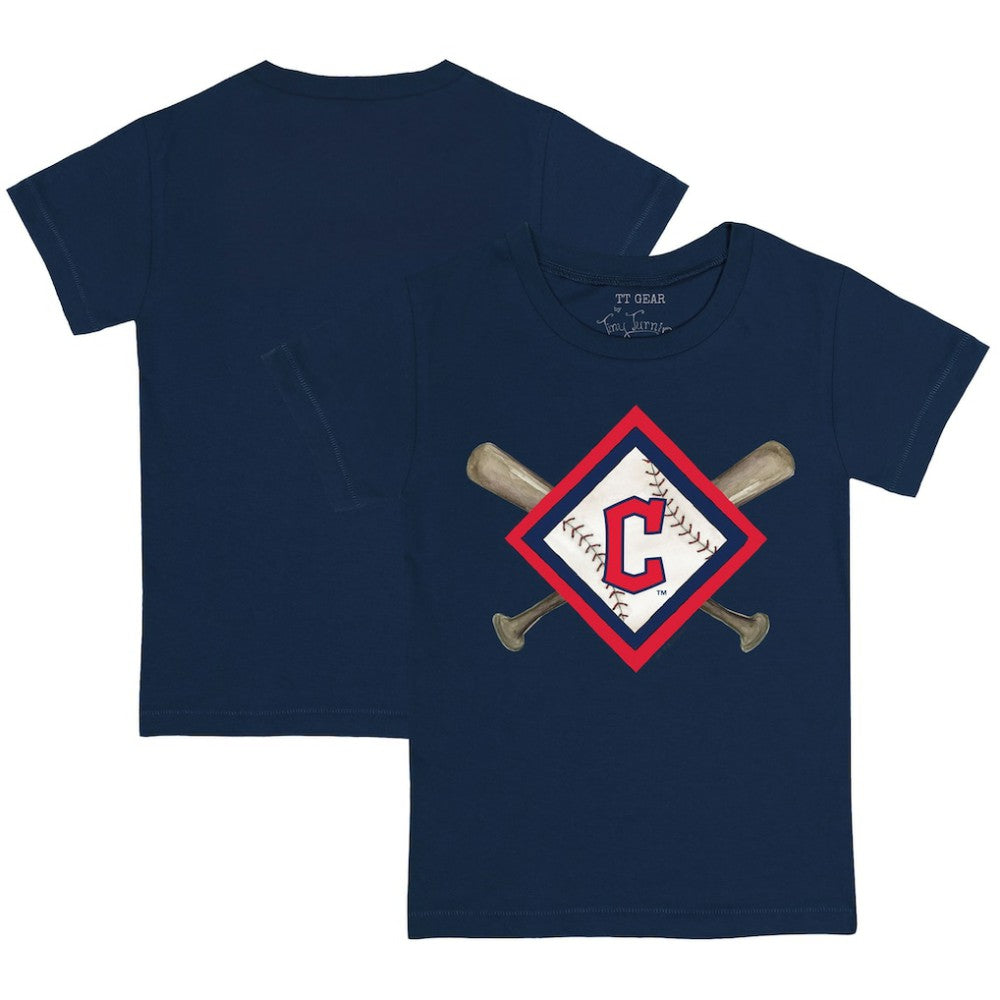 Cleveland Guardians Tiny Turnip Youth Diamond Cross Bats T-Shirt - MLB