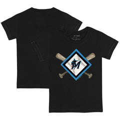 Miami Marlins Tiny Turnip Youth Diamond Cross Bats T-Shirt - MLB