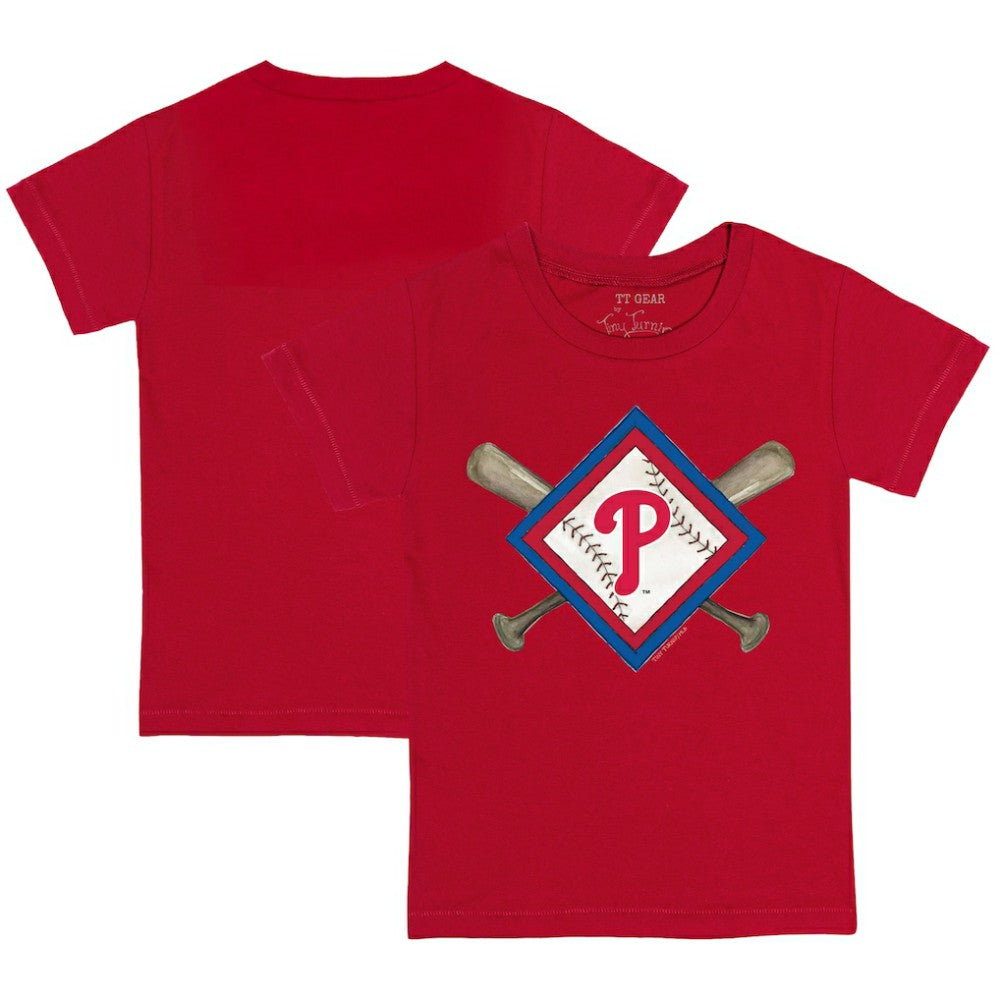 Philadelphia Phillies Tiny Turnip Youth Diamond Cross Bats T-Shirt - MLB
