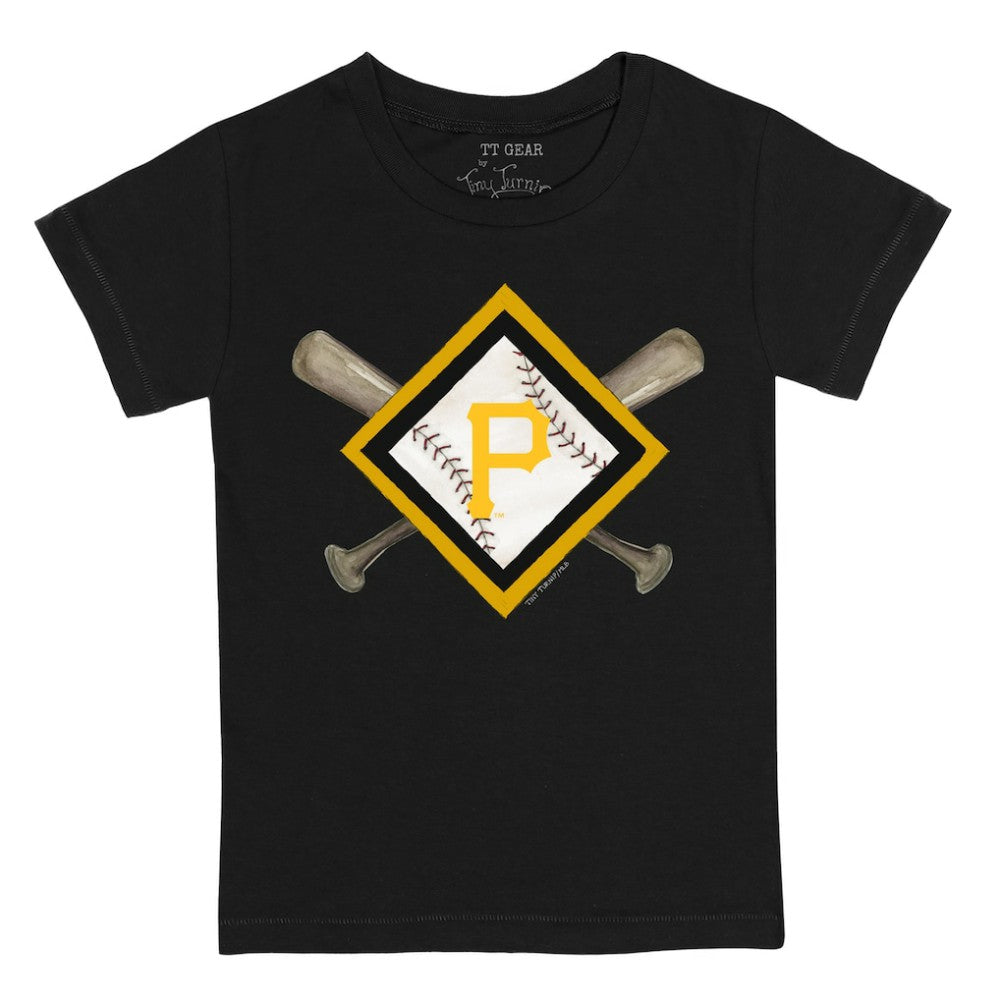 Pittsburgh Pirates Tiny Turnip Youth Diamond Cross Bats T-Shirt - MLB
