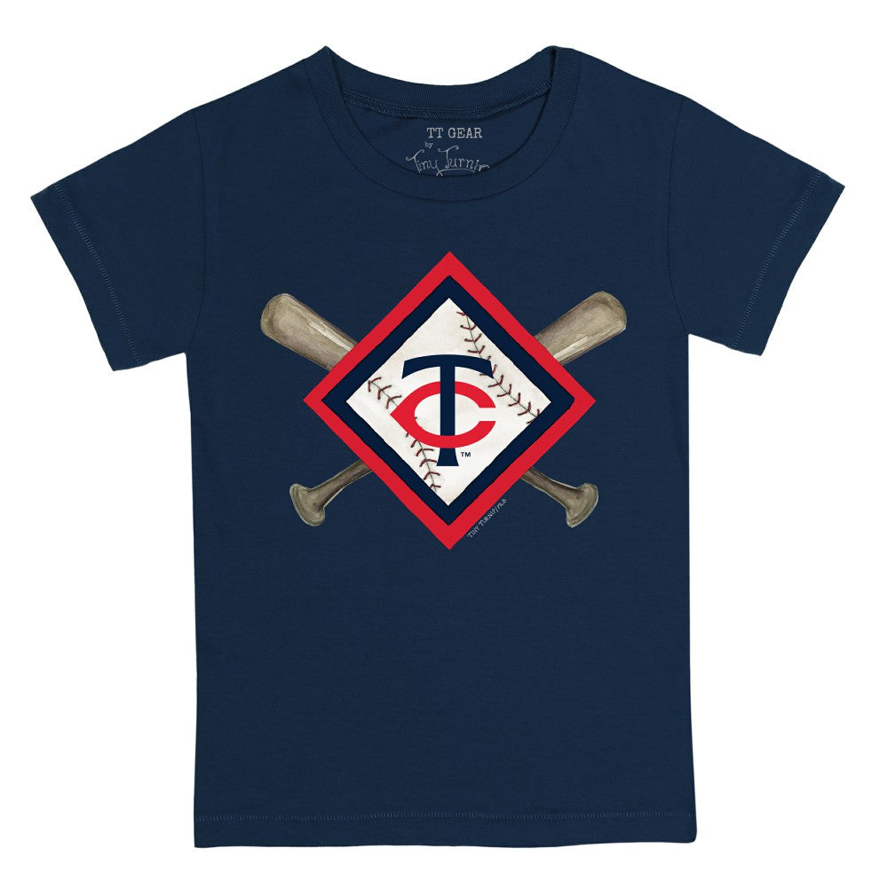 Minnesota Twins Tiny Turnip Youth Diamond Cross Bats T-Shirt - MLB