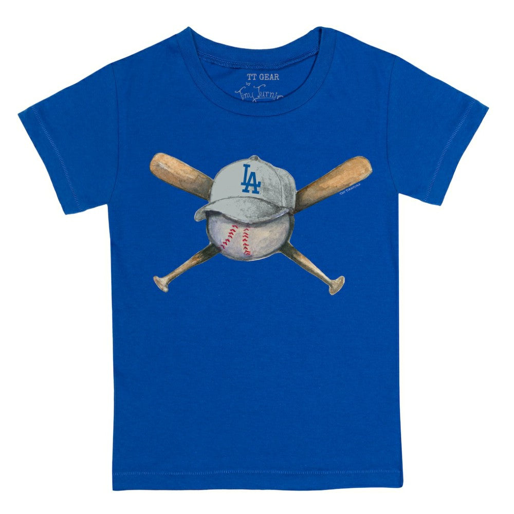 Los Angeles Dodgers Tiny Turnip Youth Hat Crossbats T-Shirt - MLB