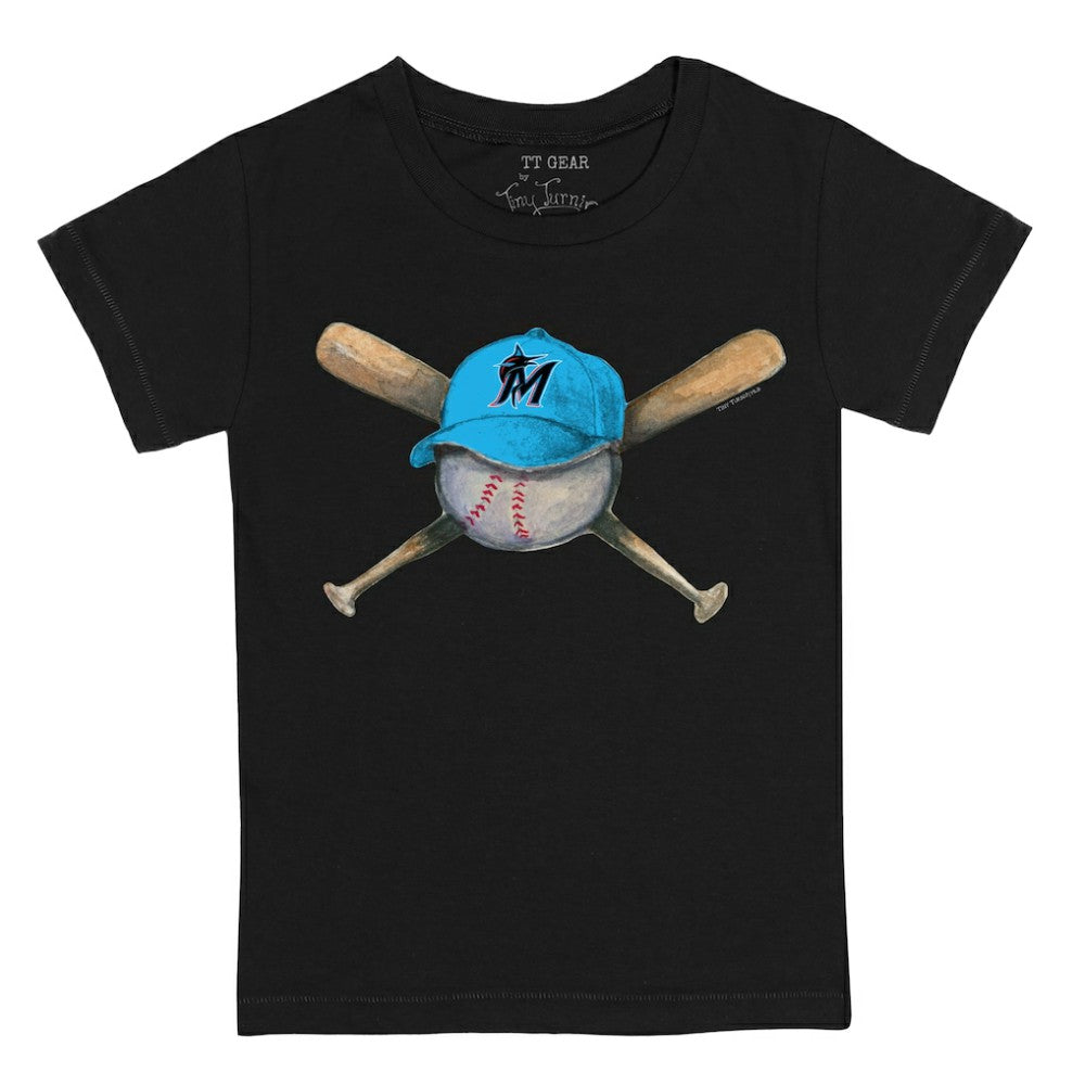 Miami Marlins Tiny Turnip Youth Hat Crossbats T-Shirt - MLB