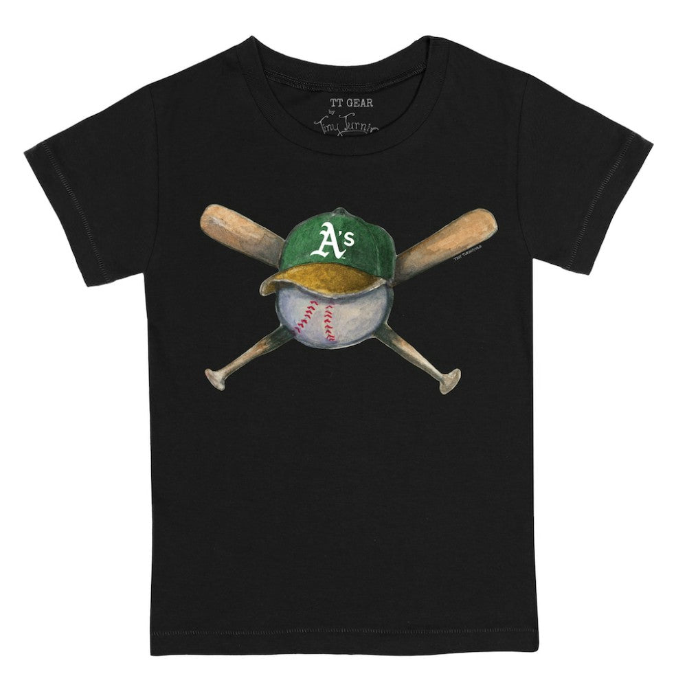 Athletics Tiny Turnip Youth Hat Crossbats T-Shirt - MLB