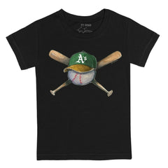 Athletics Tiny Turnip Youth Hat Crossbats T-Shirt - MLB