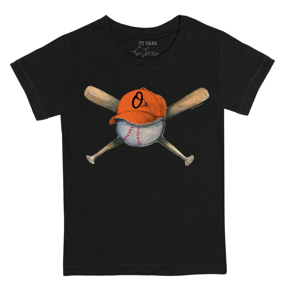 Baltimore Orioles Tiny Turnip Youth Hat Crossbats T-Shirt - MLB