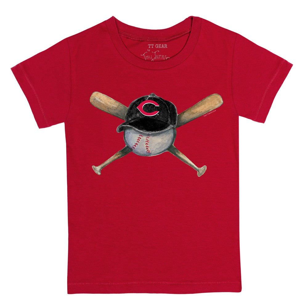 Cincinnati Reds Tiny Turnip Youth Hat Crossbats T-Shirt - MLB