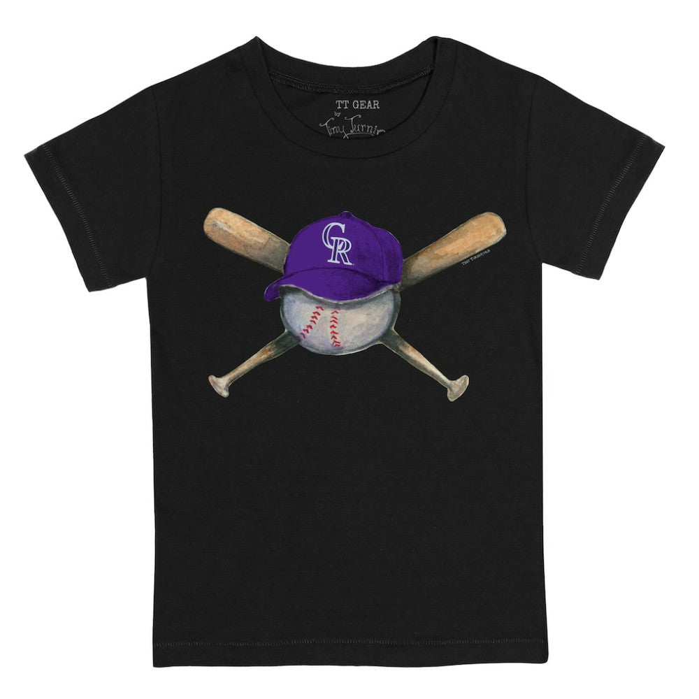 Colorado Rockies Tiny Turnip Youth Hat Crossbats T-Shirt - MLB