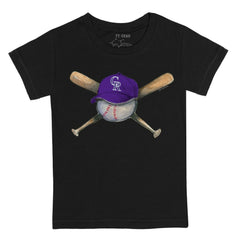 Colorado Rockies Tiny Turnip Youth Hat Crossbats T-Shirt - MLB