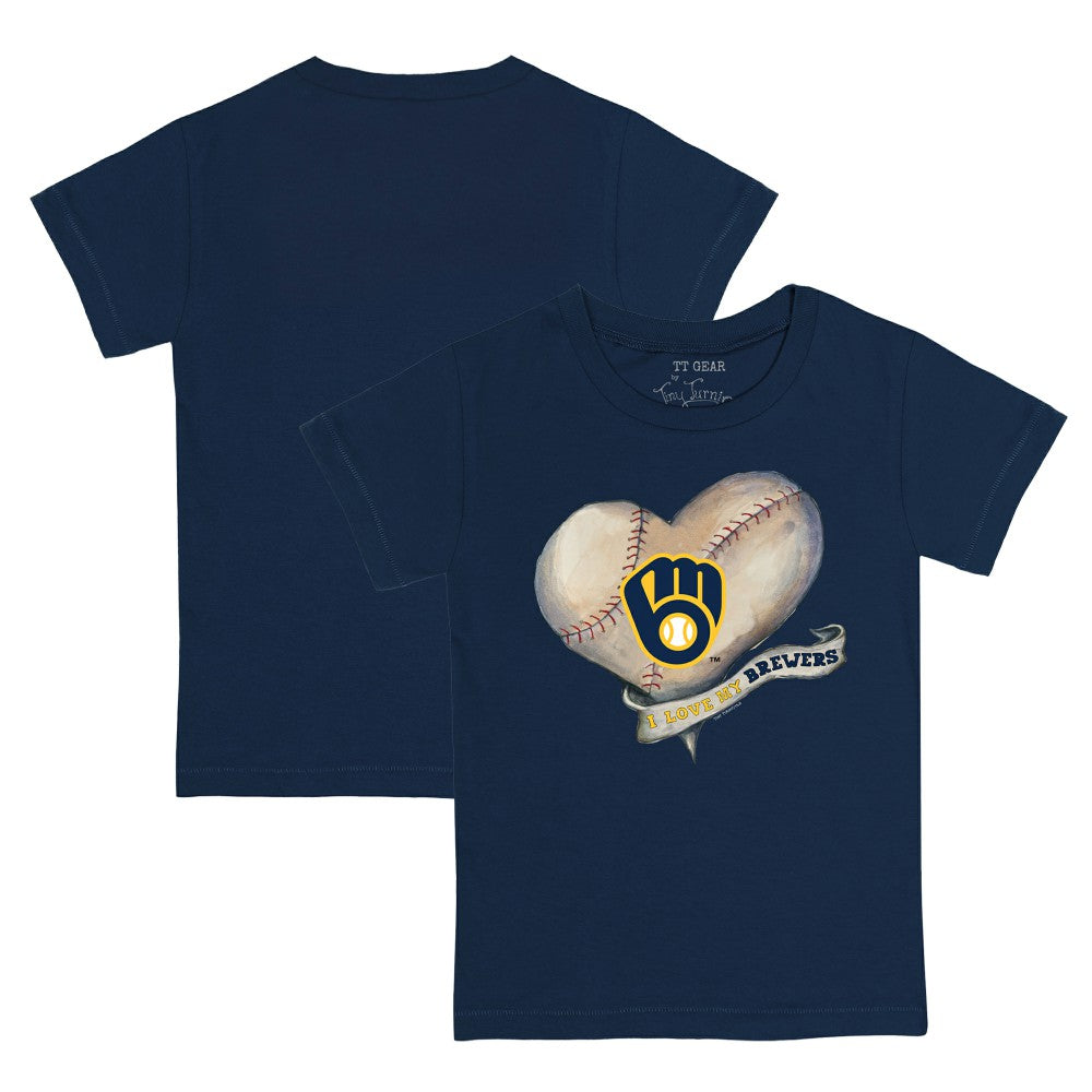Milwaukee Brewers Tiny Turnip Youth Heart Banner T-Shirt - MLB