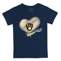 Milwaukee Brewers Tiny Turnip Youth Heart Banner T-Shirt - MLB