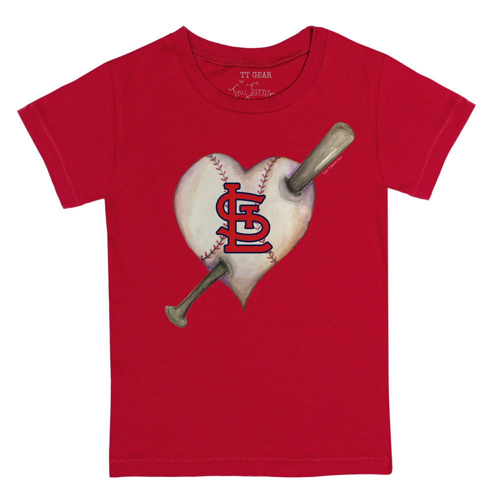 St. Louis Cardinals Tiny Turnip Youth Heart Bat T-Shirt - MLB
