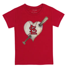 St. Louis Cardinals Tiny Turnip Youth Heart Bat T-Shirt - MLB
