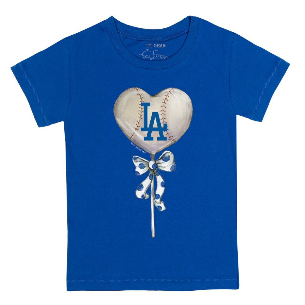 Los Angeles Dodgers Tiny Turnip Youth Heart Lolly T-Shirt - MLB