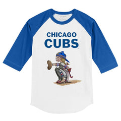 Chicago Cubs Tiny Turnip Youth Kate 3/4-Sleeve Raglan T-Shirt - MLB