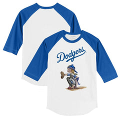 Los Angeles Dodgers Tiny Turnip Youth Kate 3/4-Sleeve Raglan T-Shirt - MLB