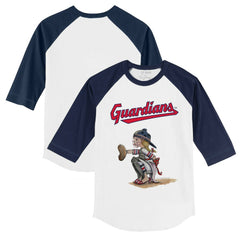 Cleveland Guardians Tiny Turnip Youth Kate 3/4-Sleeve Raglan T-Shirt - MLB