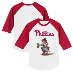 Philadelphia Phillies Tiny Turnip Youth Kate 3/4-Sleeve Raglan T-Shirt - MLB