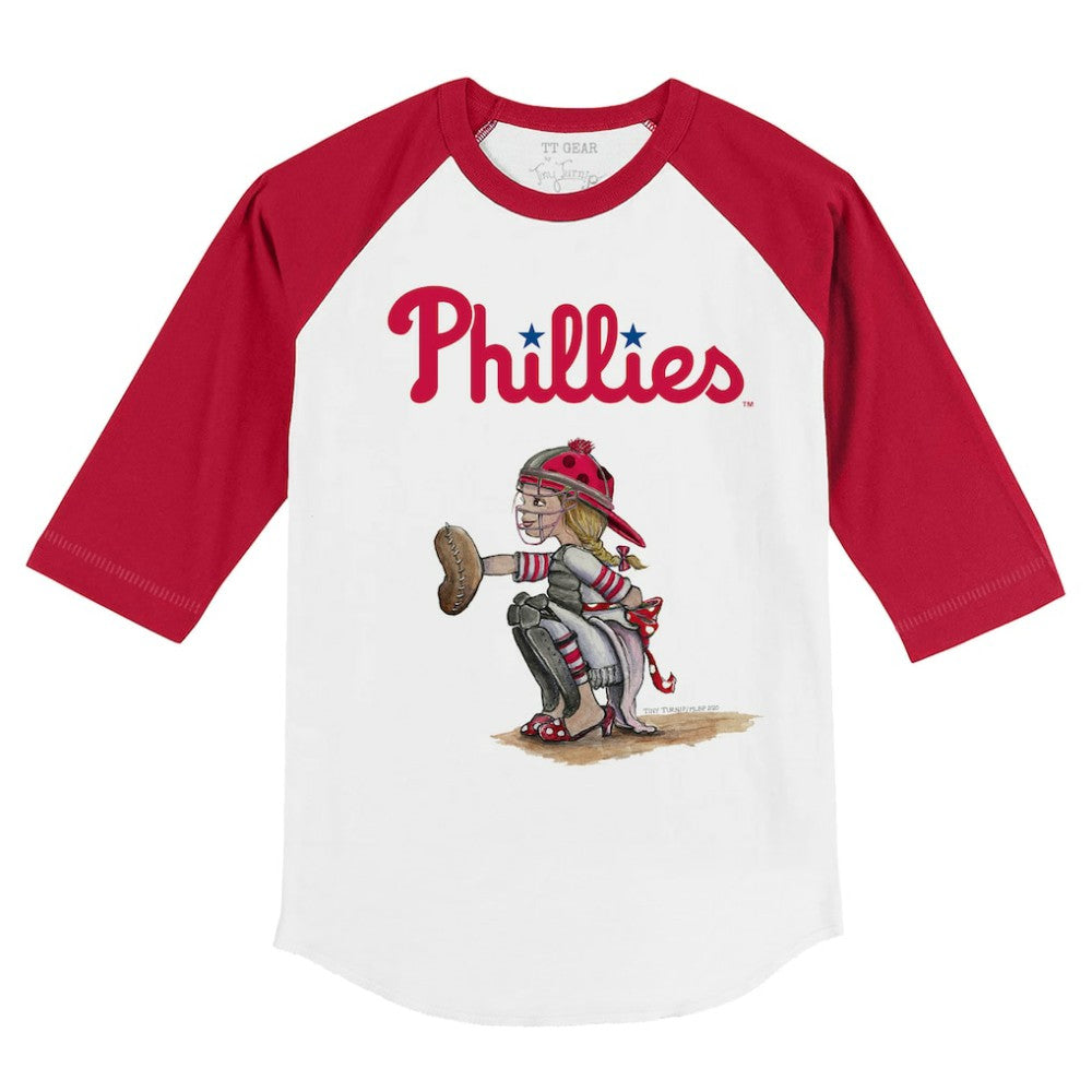 Philadelphia Phillies Tiny Turnip Youth Kate 3/4-Sleeve Raglan T-Shirt - MLB