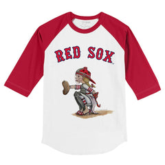 Boston Red Sox Tiny Turnip Youth Kate 3/4-Sleeve Raglan T-Shirt - MLB