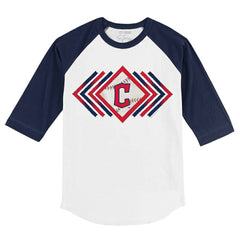 Cleveland Guardians Tiny Turnip Youth Prism Arrows 3/4-Sleeve Raglan T-Shirt - MLB