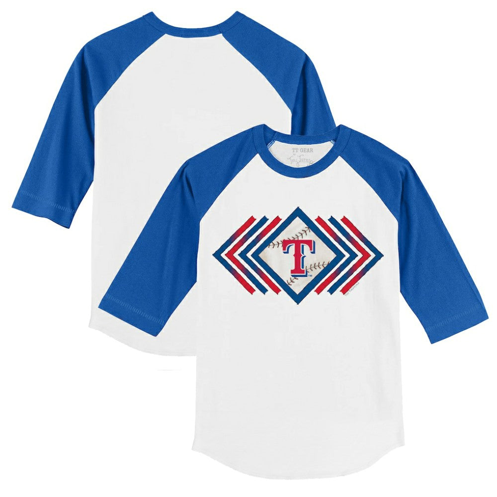 Texas Rangers Tiny Turnip Youth Prism Arrows 3/4-Sleeve Raglan T-Shirt - MLB