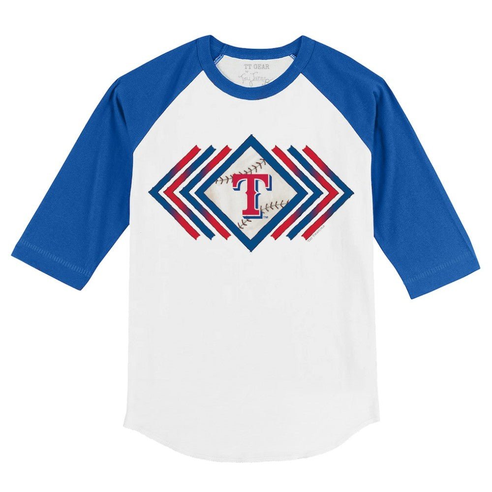 Texas Rangers Tiny Turnip Youth Prism Arrows 3/4-Sleeve Raglan T-Shirt - MLB