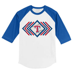 Texas Rangers Tiny Turnip Youth Prism Arrows 3/4-Sleeve Raglan T-Shirt - MLB