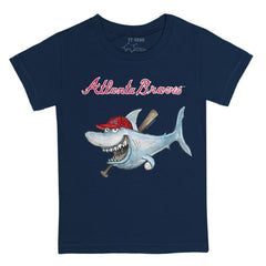 Atlanta Braves Tiny Turnip Youth Shark T-Shirt - MLB