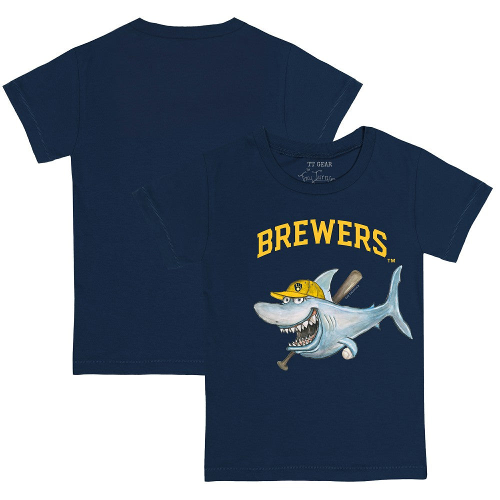 Milwaukee Brewers Tiny Turnip Youth Shark T-Shirt - MLB