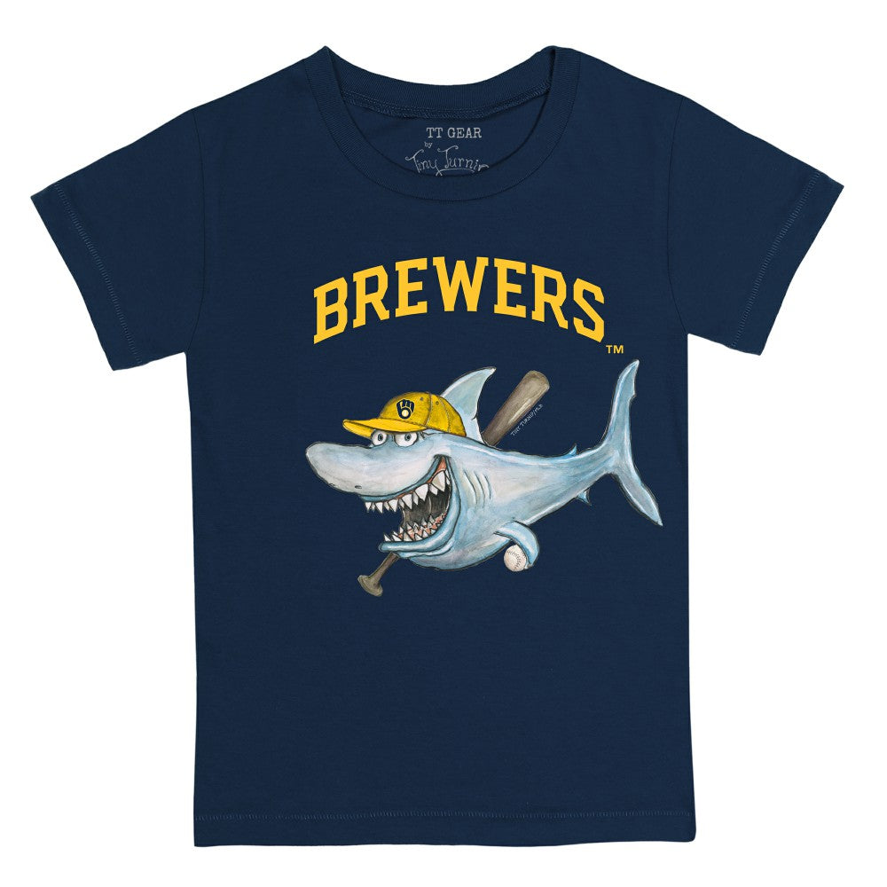 Milwaukee Brewers Tiny Turnip Youth Shark T-Shirt - MLB