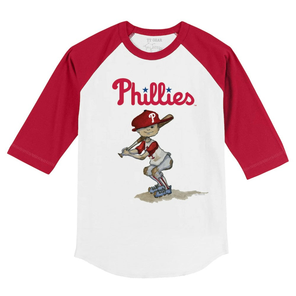 Philadelphia Phillies Tiny Turnip Youth Slugger 3/4-Sleeve Raglan T-Shirt - MLB