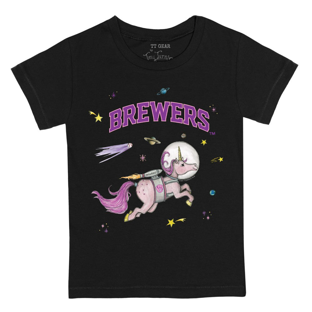 Milwaukee Brewers Tiny Turnip Youth Space Unicorn T-Shirt - MLB