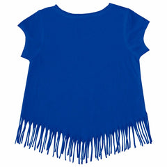 Kansas City Royals Tiny Turnip Girls Youth Stacked Fringe T-Shirt - MLB